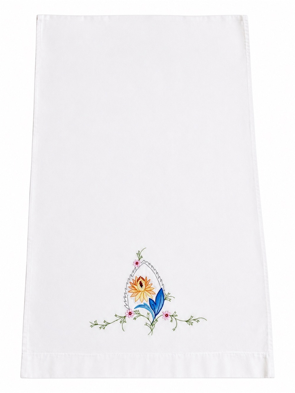 2 Vintage pillow cases Floral Embroidered White 100% cotton Cottagecore  bedding